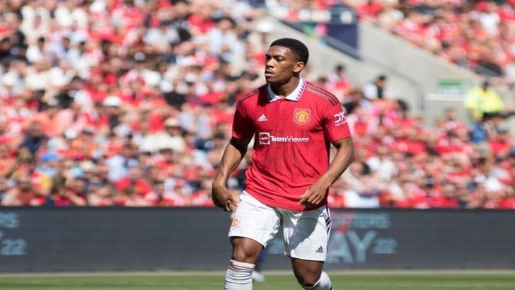Anthony Martial playing for Manchester United